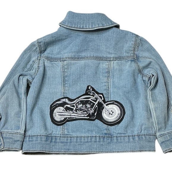 Carter's Other - Upcycled Denim Jacket with Motorcycle Patch